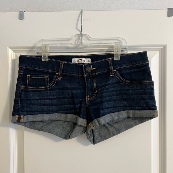 Hollister Dark Blue Denim Shorts - Picture 1 of 3
